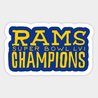 Los Angeles Raaaams 25 champions Sticker